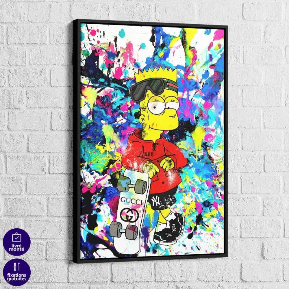 Tableau Street Art Bart Gucci - Montableaudeco
