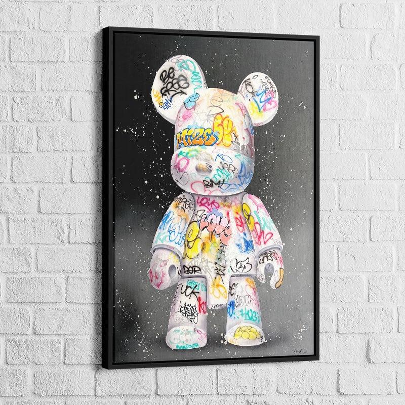 Tableau Street Art Bear Graffiti - Montableaudeco