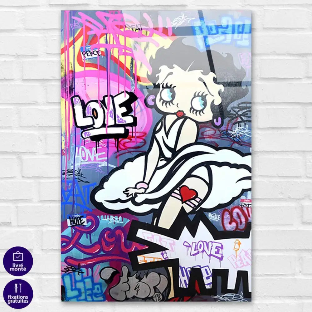 Tableau Street Art Betty Boop - Montableaudeco