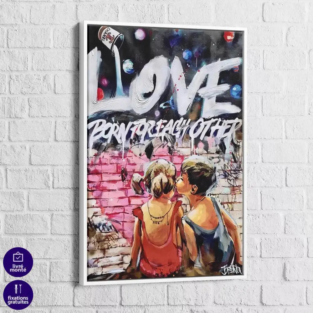 Tableau Street Art Born For Each Other - Montableaudeco