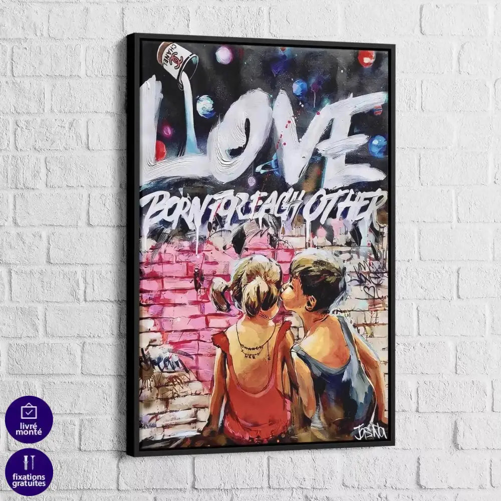 Tableau Street Art Born For Each Other - Montableaudeco