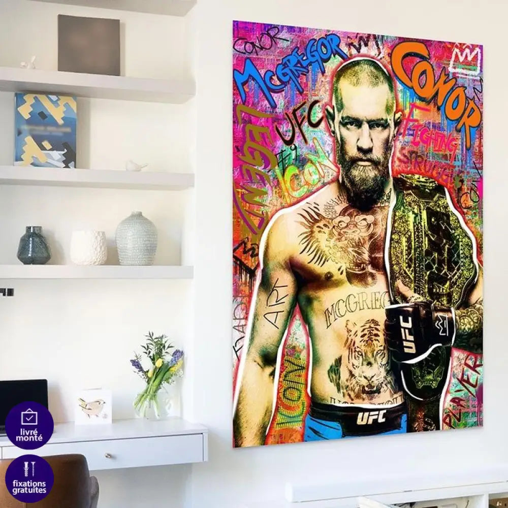 Tableau Street art Conor Mc Gregor - Montableaudeco