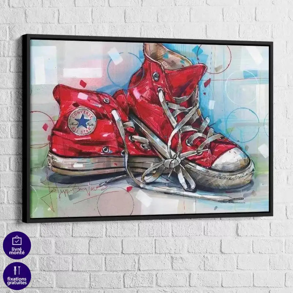 Tableau Street Art Converse All Star - Montableaudeco