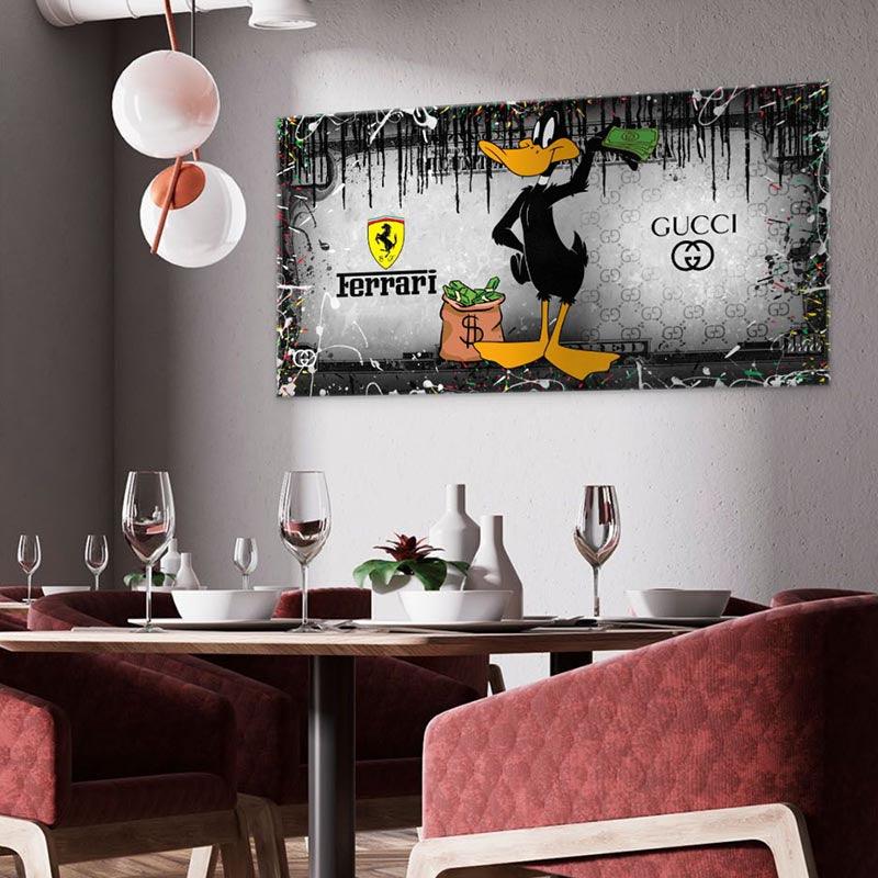 Tableau Street Art Daffy Ferrari - Montableaudeco