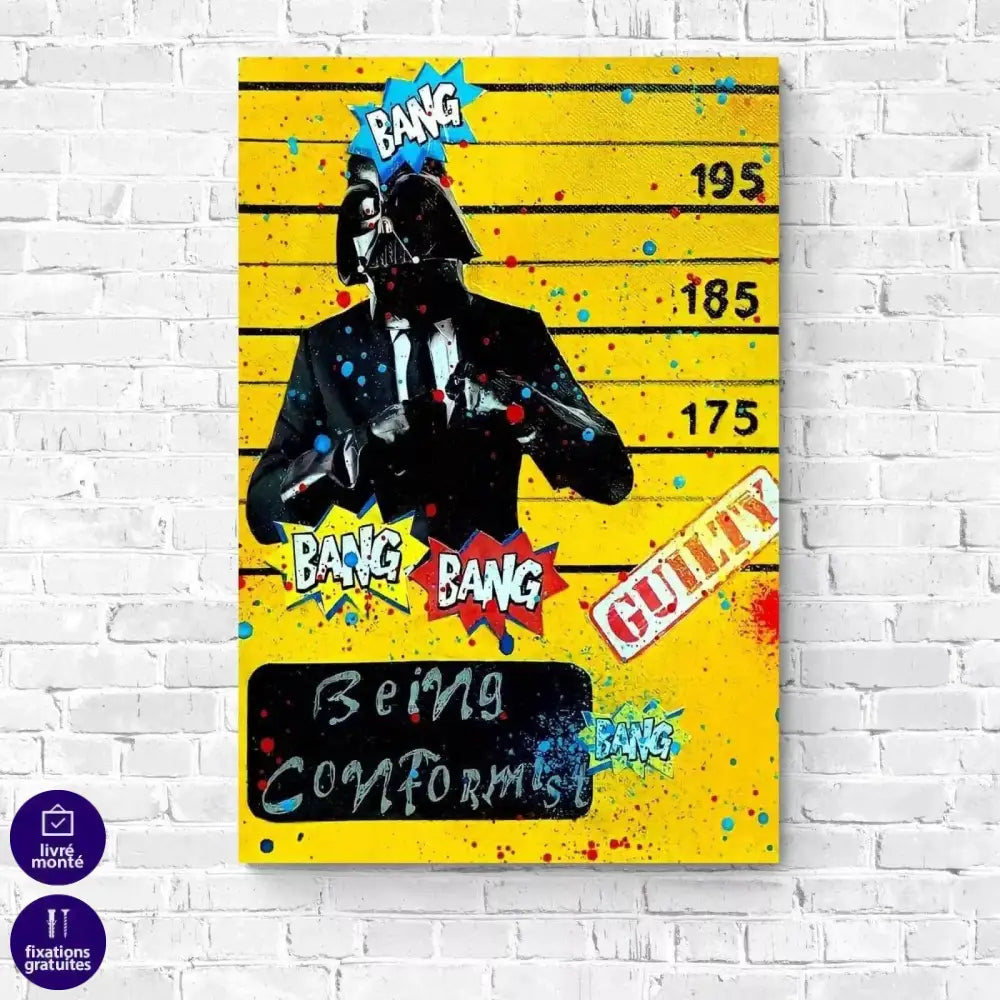 Tableau Street Art Dark Vador Guilty - Montableaudeco