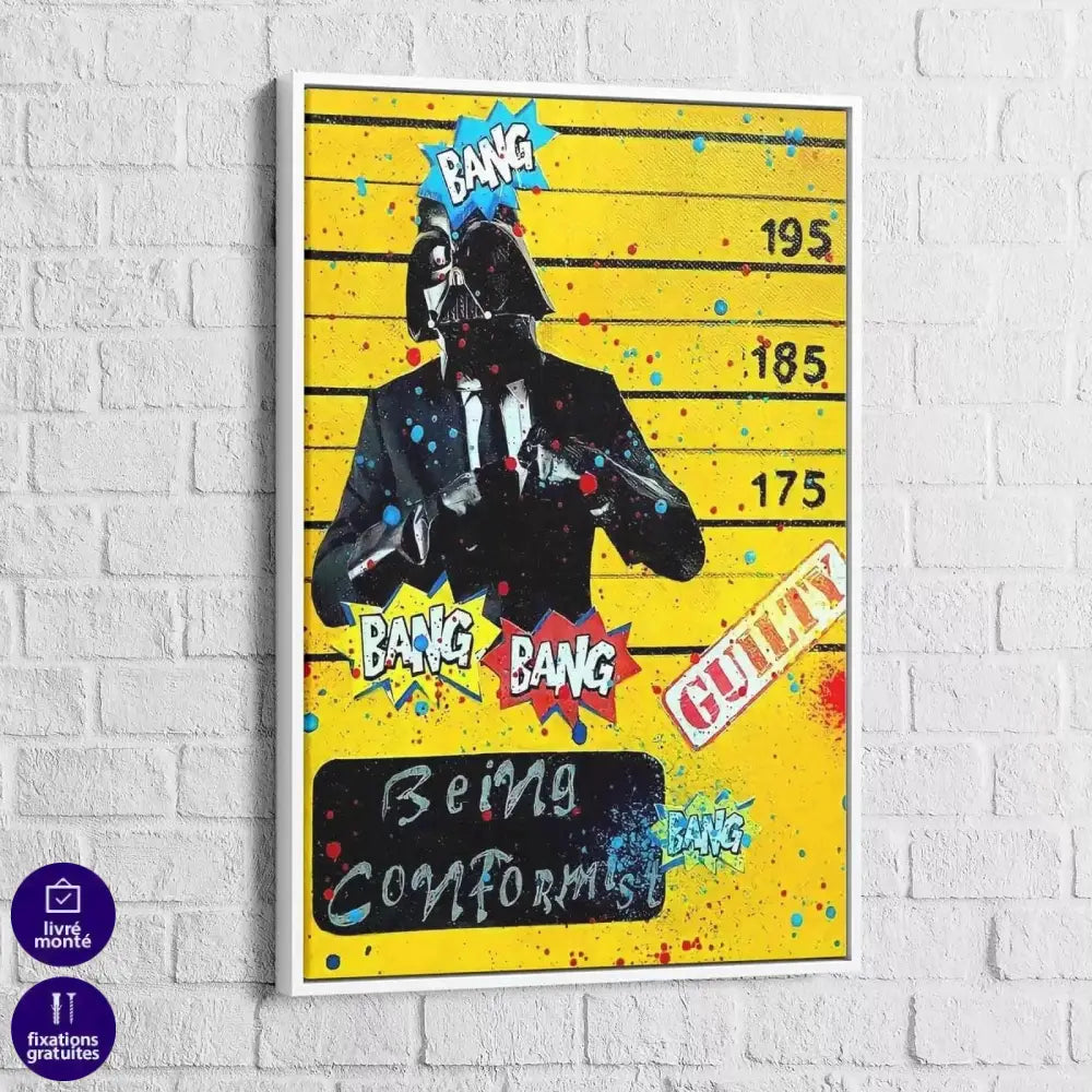 Tableau Street Art Dark Vador Guilty - Montableaudeco