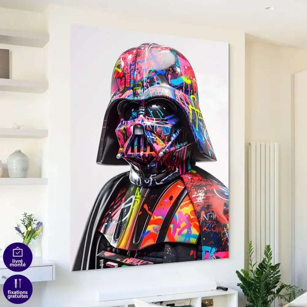 Dark Vador version urbaine pop art colorée