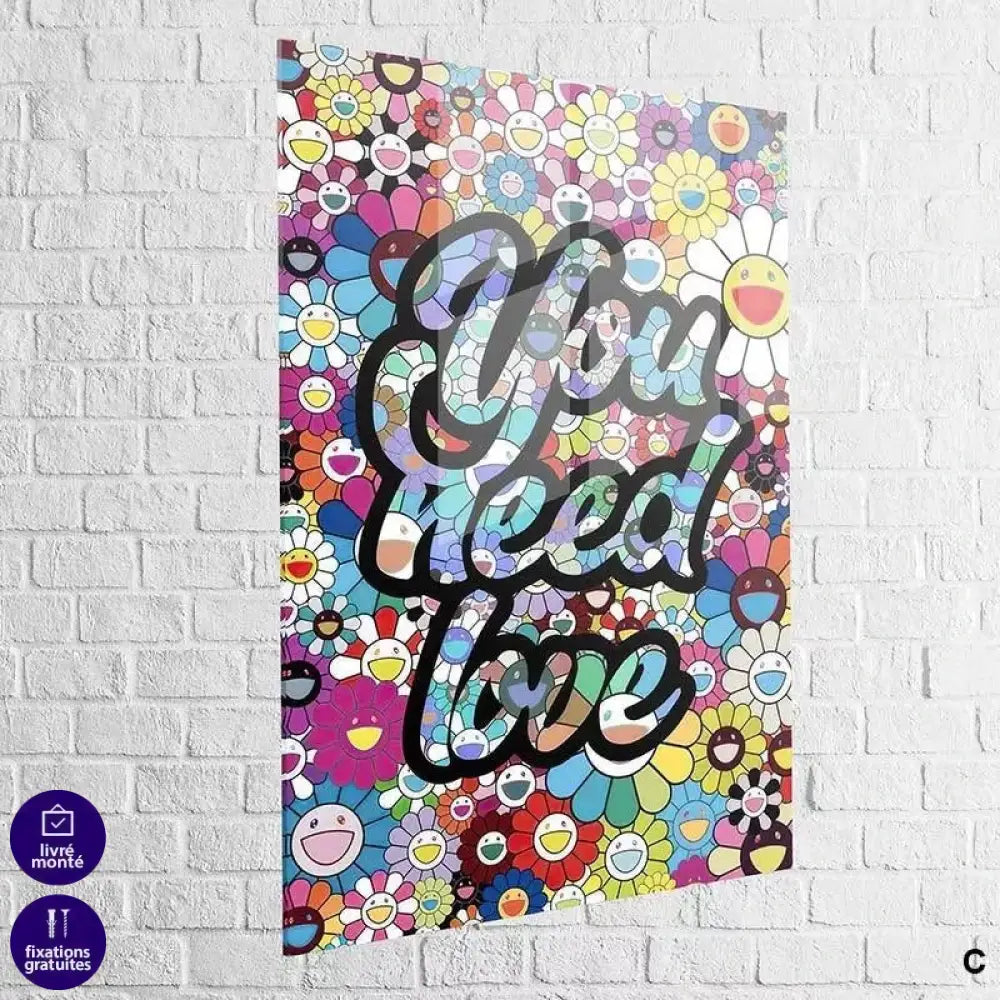 Tableau Street Art Graffiti Good Vibes - Montableaudeco