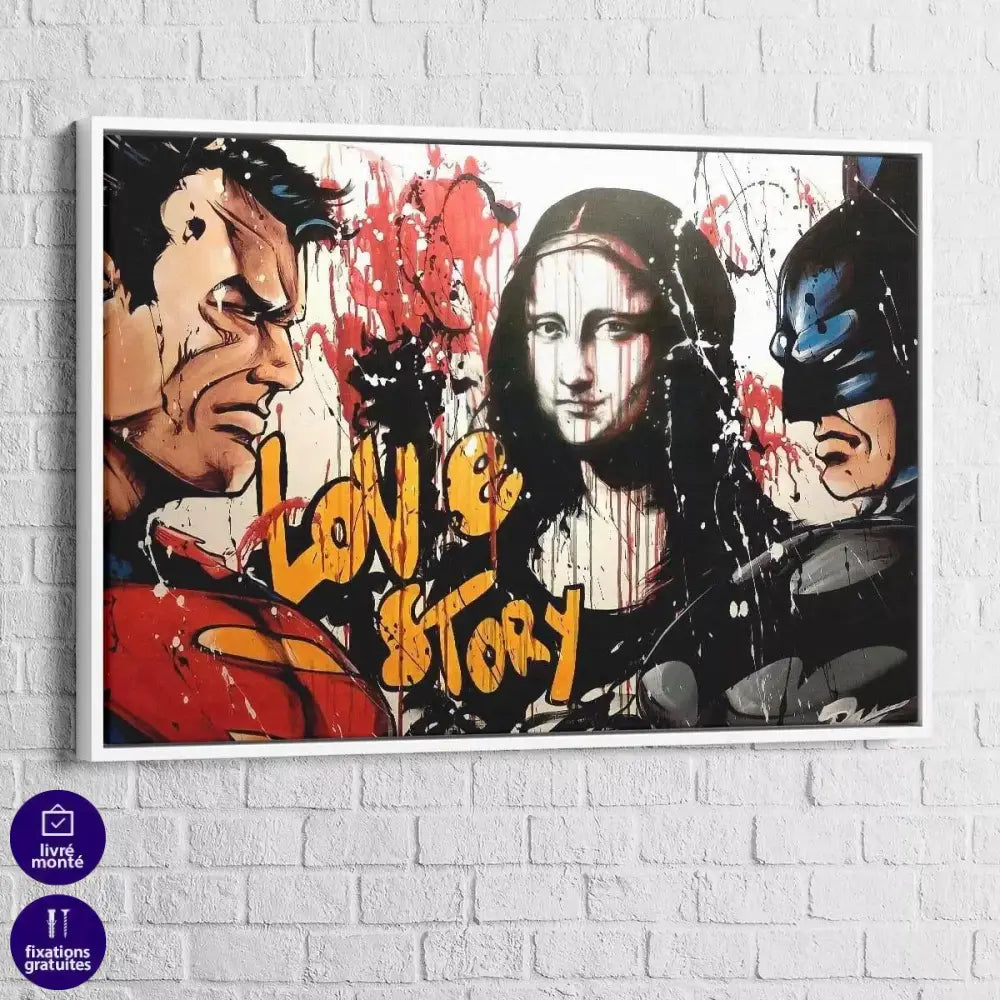 Tableau Street Art Joconde Love Héros - Montableaudeco
