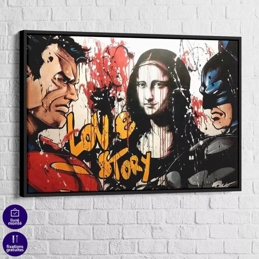 Tableau Street Art Joconde Love Héros - Montableaudeco