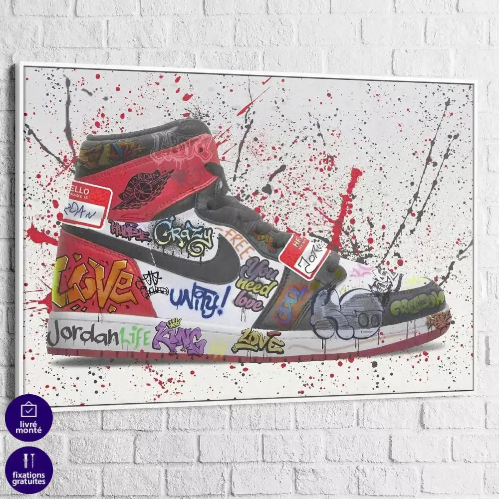 Tableau Street Art Jordan Air - Montableaudeco