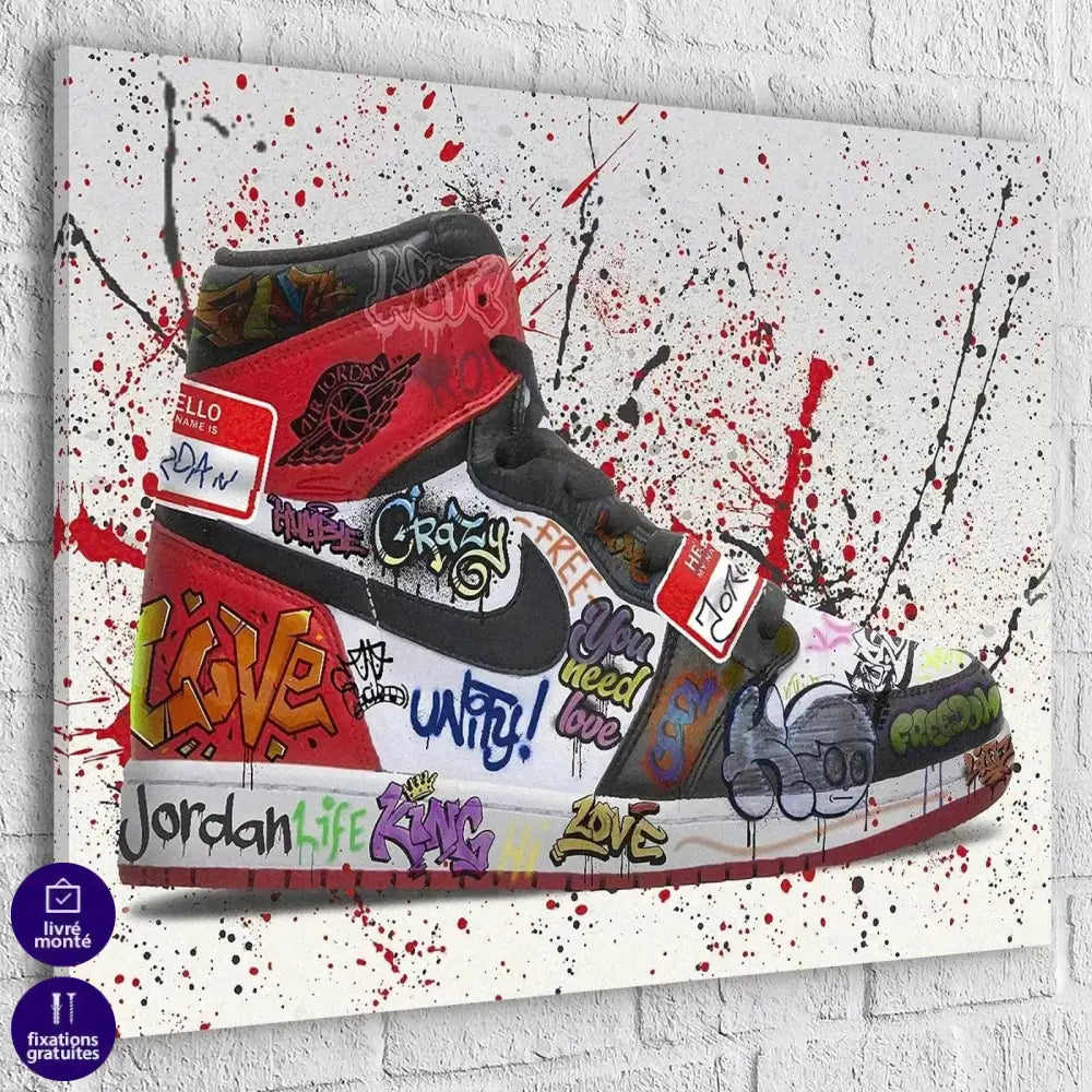 Tableau Street Art Jordan Air - Montableaudeco