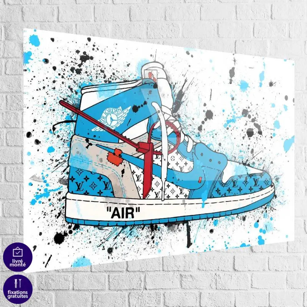 Tableau Street Art Jordan Bleu - Montableaudeco