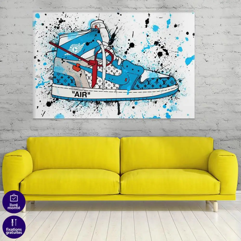 Tableau Street Art Jordan Bleu - Montableaudeco