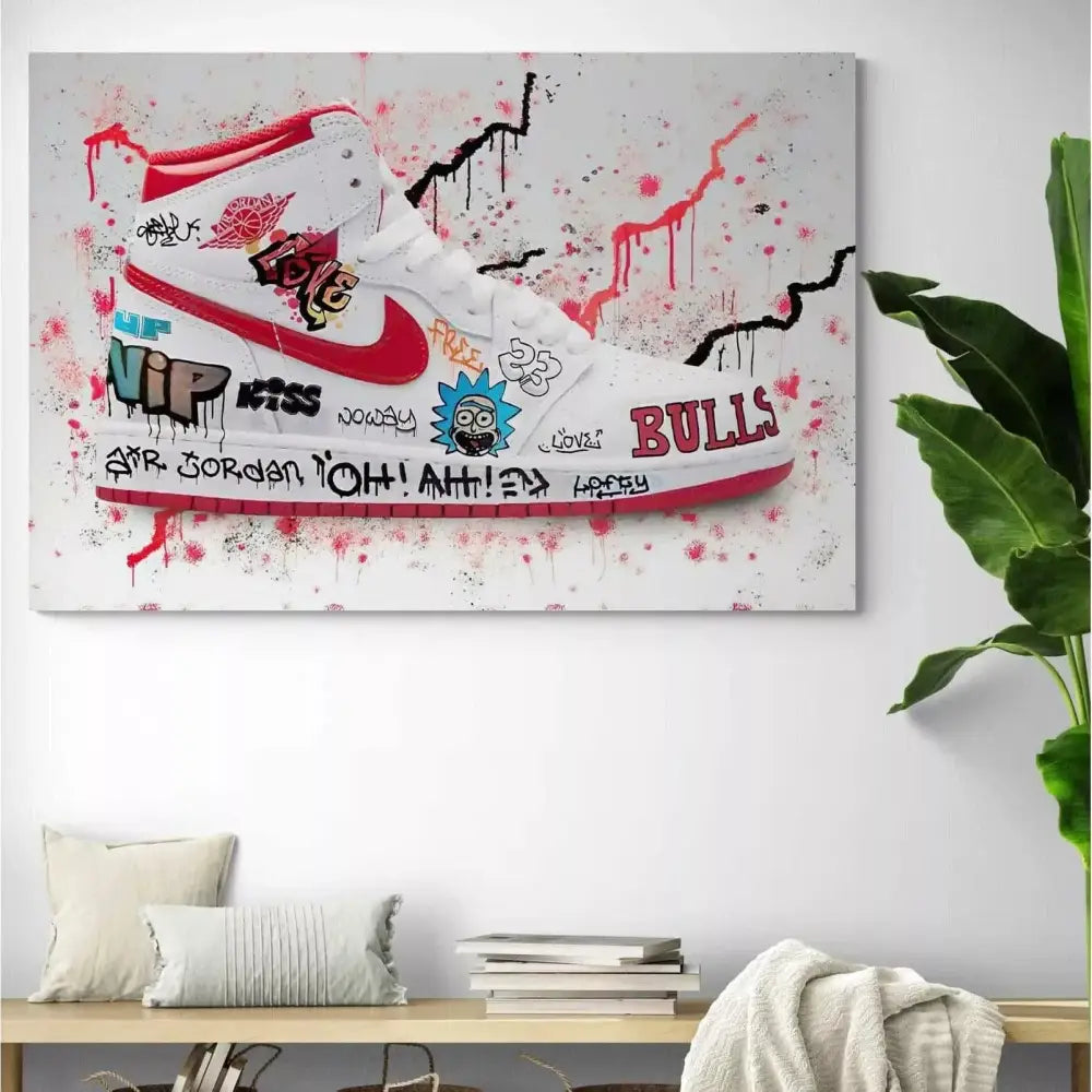 Tableau Street Art Jordan Graffiti - Montableaudeco