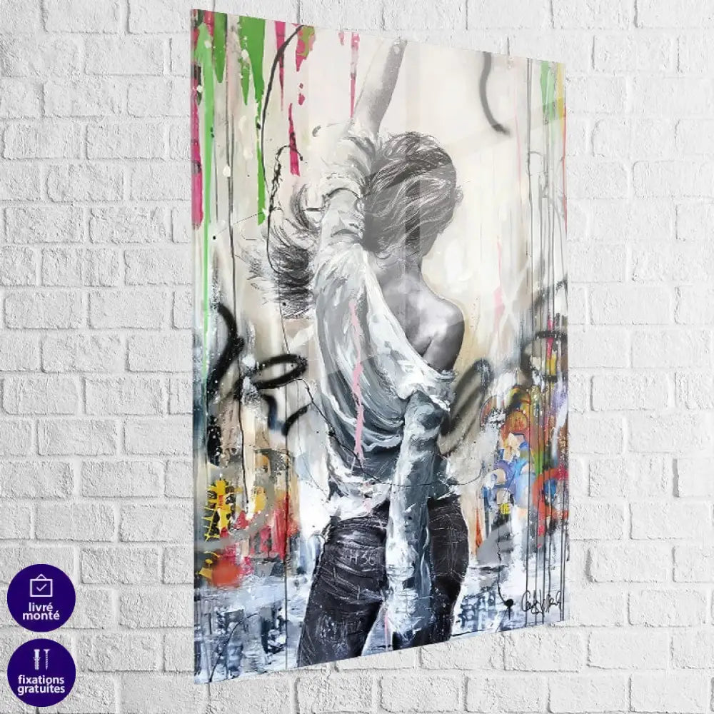 Tableau street art La Danseuse en plexiglas brillant