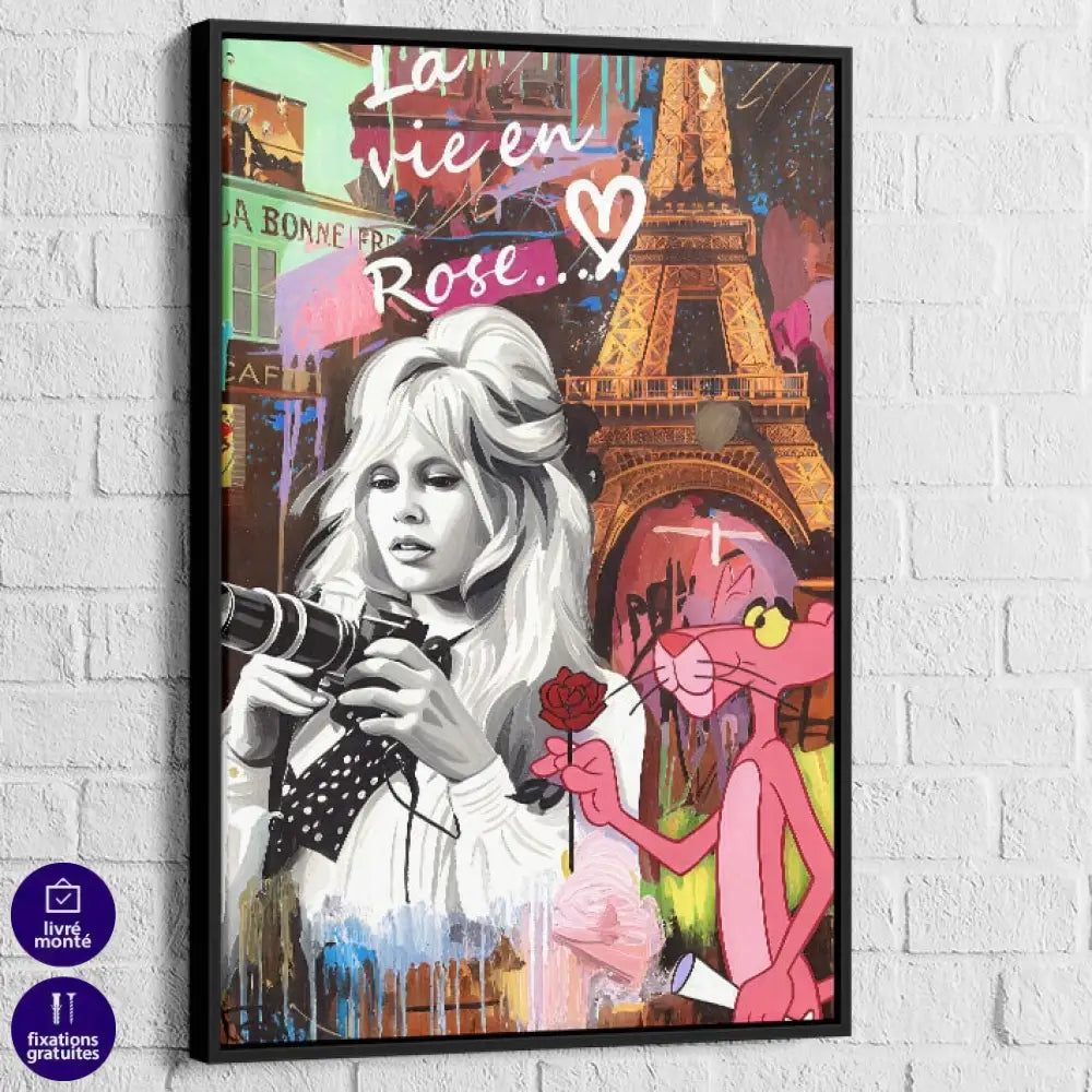 décoration murale Tour Eiffel colorée

