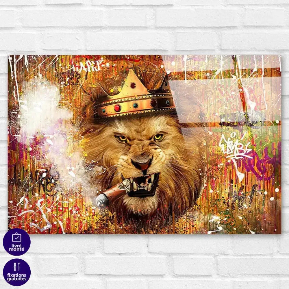 Tableau Street Art Le Roi Lion - Montableaudeco