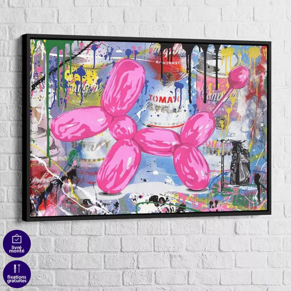 Tableau Street Art L'enfant et son Ballon - Montableaudeco