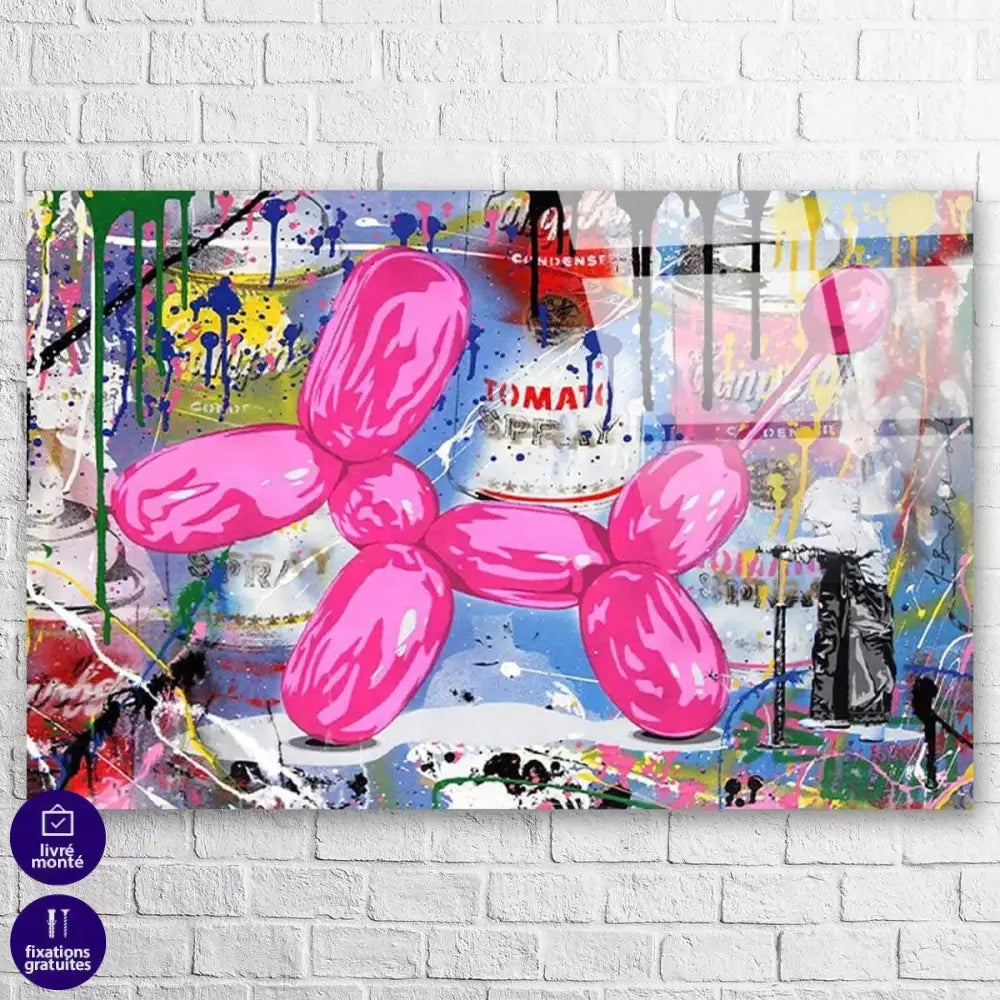 Tableau Street Art L'enfant et son Ballon - Montableaudeco