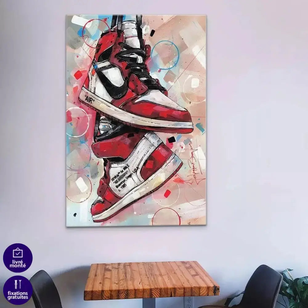 Tableau Street Art Les Jordans - Montableaudeco