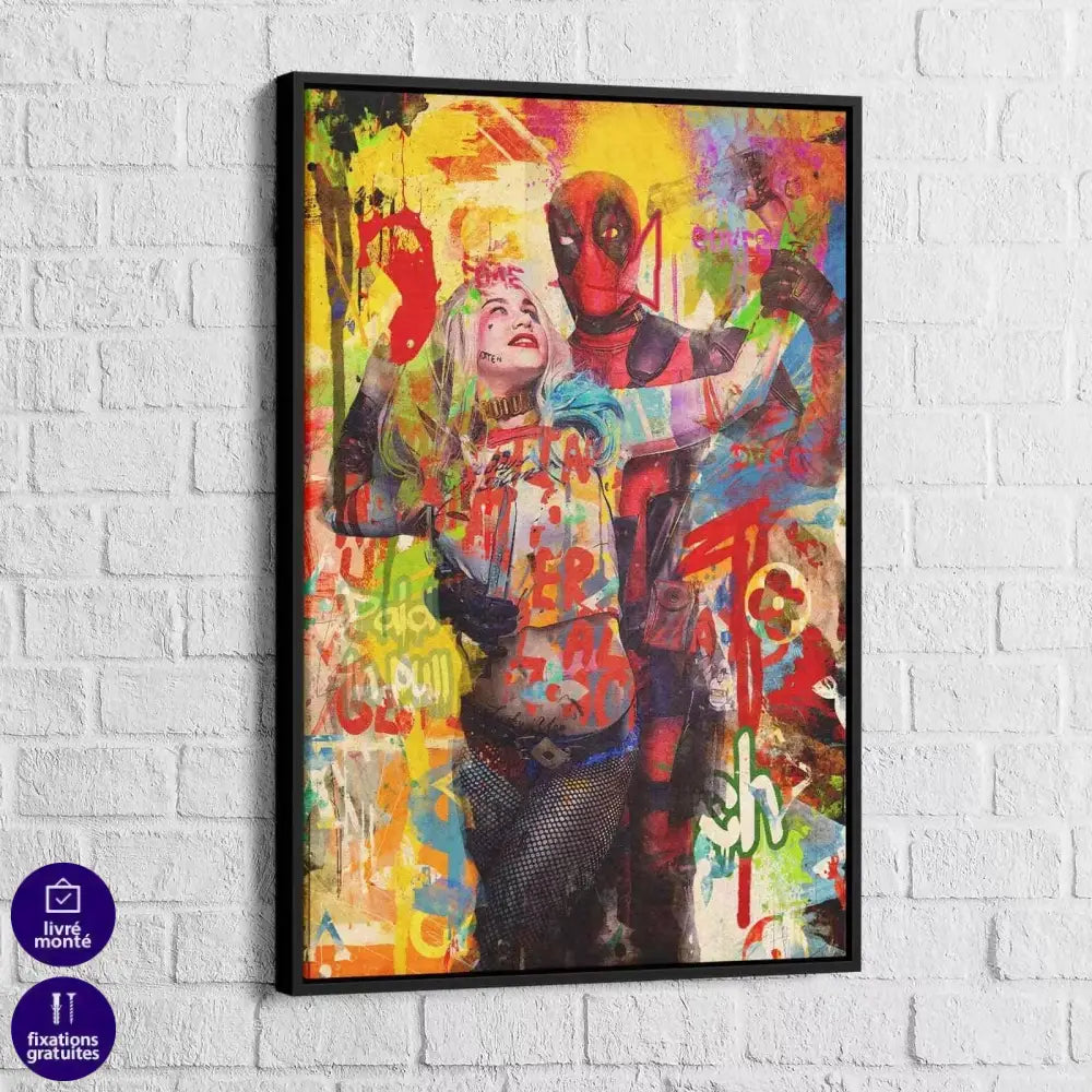 Tableau Street Art Marvel Deadpool - Montableaudeco