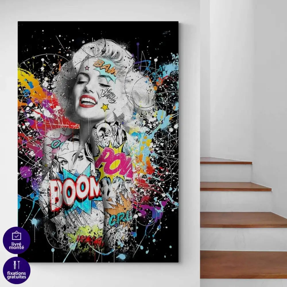 Tableau Street Art Marylin Monroe Graffiti - Montableaudeco