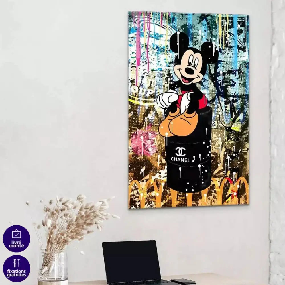 Tableau Street Art Mickey Chanel - Montableaudeco