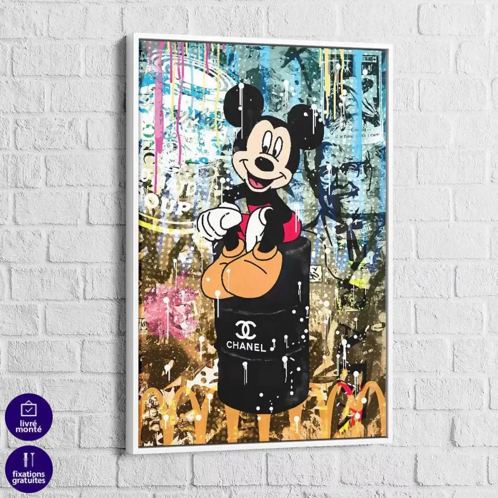 Tableau Street Art Mickey Chanel - Montableaudeco