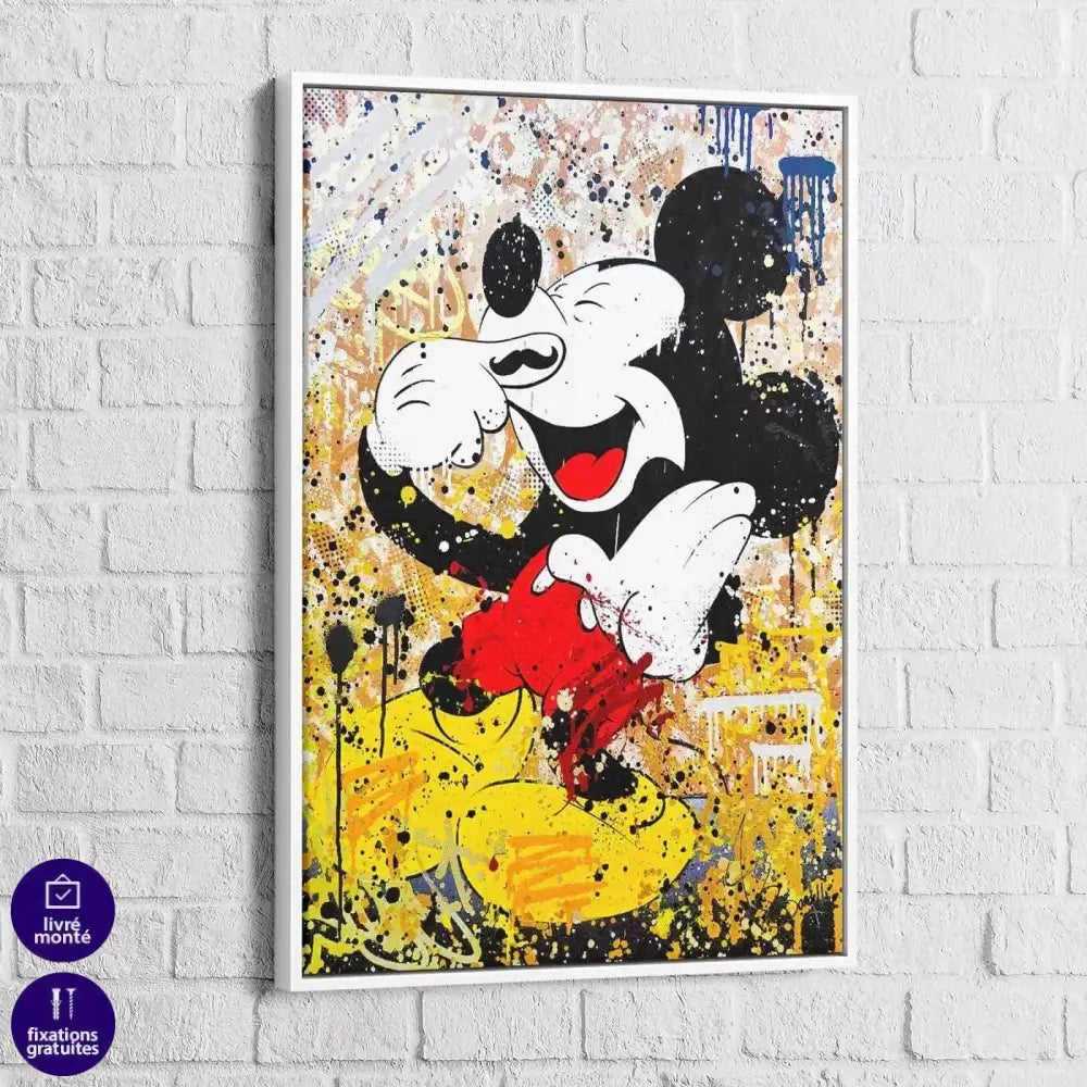 Tableau Street Art Mickey Hilare - Montableaudeco