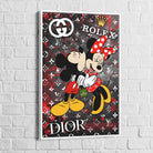 Tableau Street Art Mickey Minnie Rolex - Montableaudeco