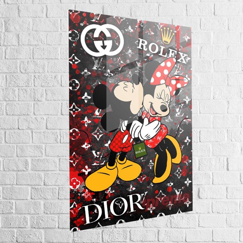 Tableau Street Art Mickey Minnie Rolex - Montableaudeco