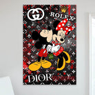 Tableau Street Art Mickey Minnie Rolex - Montableaudeco