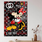 Tableau Street Art Mickey Minnie Rolex - Montableaudeco