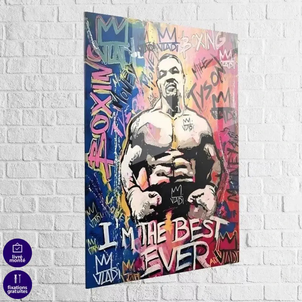 Tableau Street Art Mike Tyson Legende - Montableaudeco