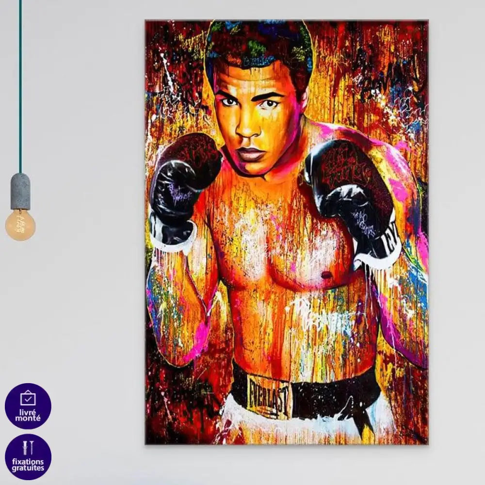 Tableau Street Art Mohamed Ali Graffiti - Montableaudeco