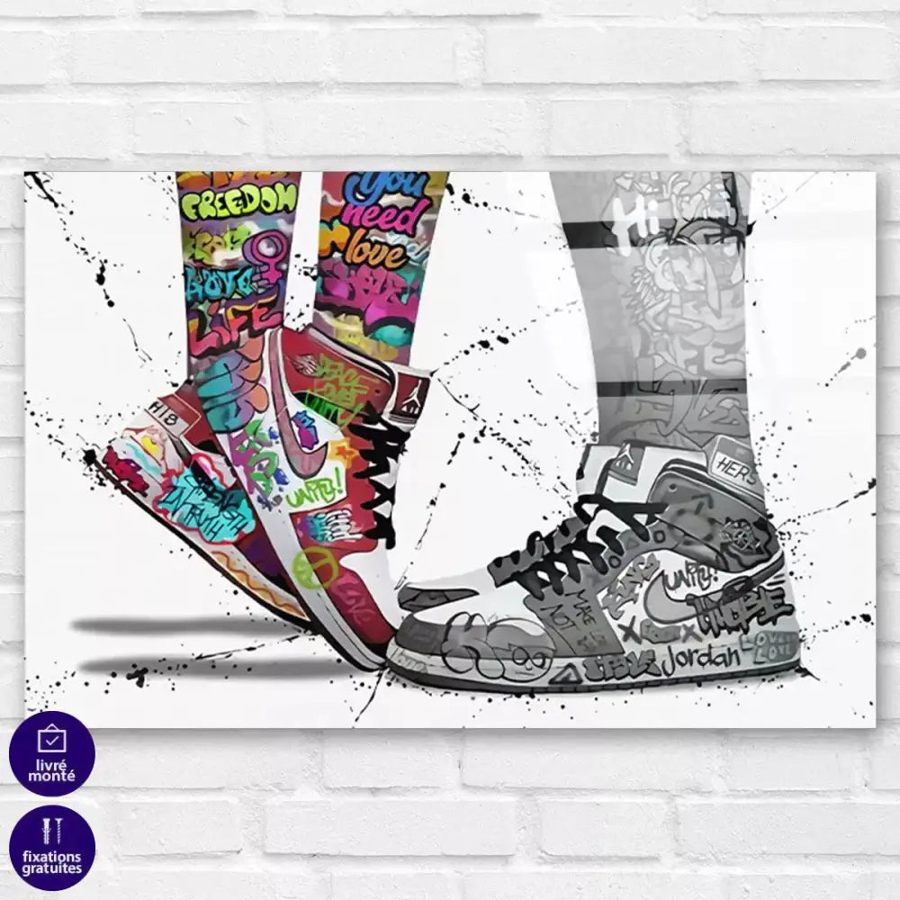 Tableau Street Art Nike Air - Montableaudeco