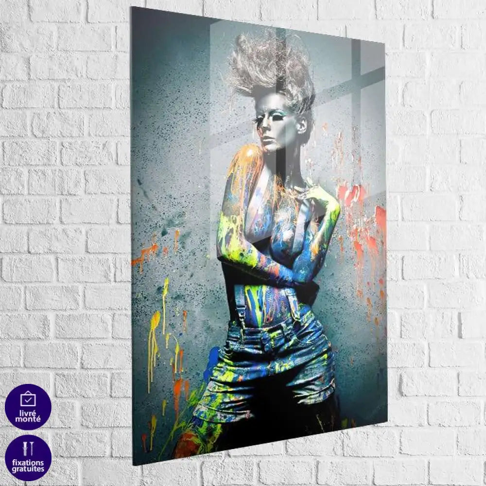 Tableau Street Art Rébellion Colorée 40x60cm / Plexiglas Tableau Street art