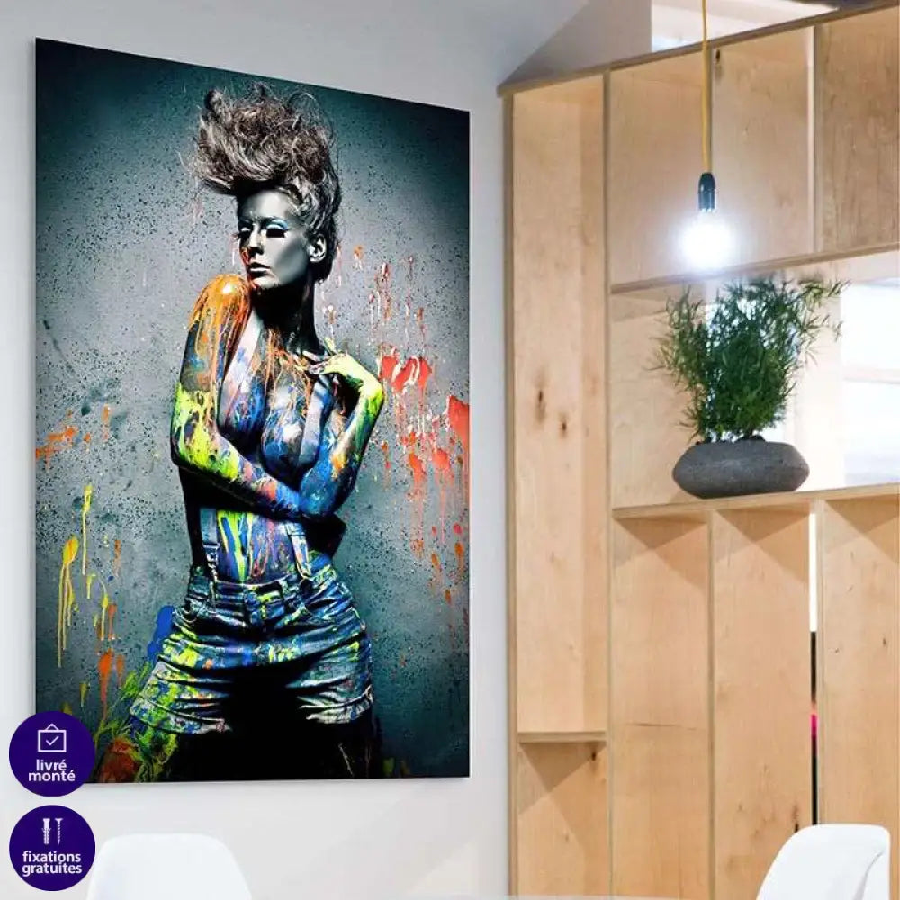Tableau Street Art Rébellion Colorée Tableau Street art