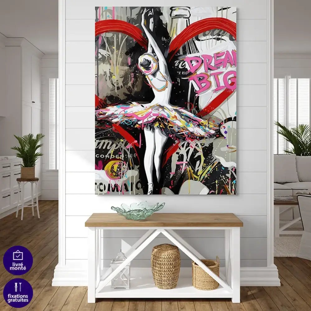 tableau street art danseuse rêve en grand

