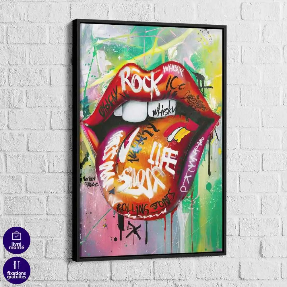 Tableau Street Art | Rolling Stones| Les Promos -20% b