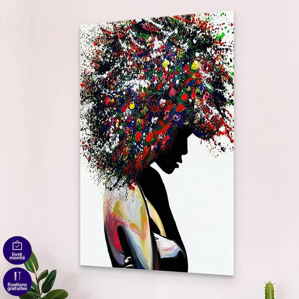 Tableau Street Art Silhouette en Couleur 40x60cm / Affiche sans cadre Tableau Street Art