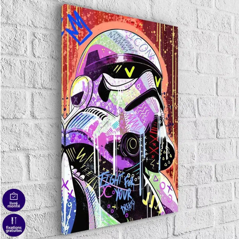 Tableau Street Art Star Wars Stormtrooper - Montableaudeco