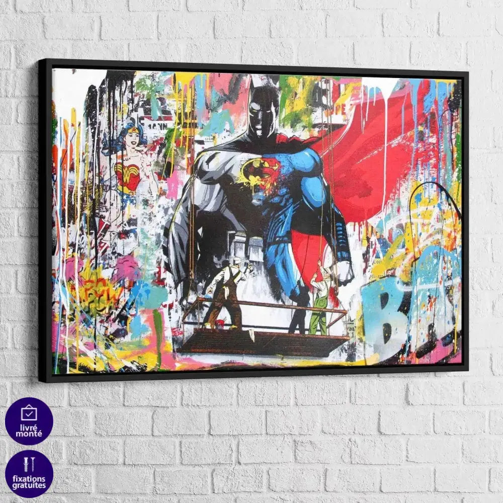 Tableau Street Art Super Héros Wall - Montableaudeco