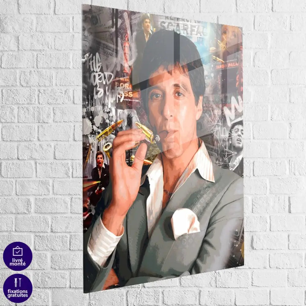 illustration murale Al Pacino Scarface

