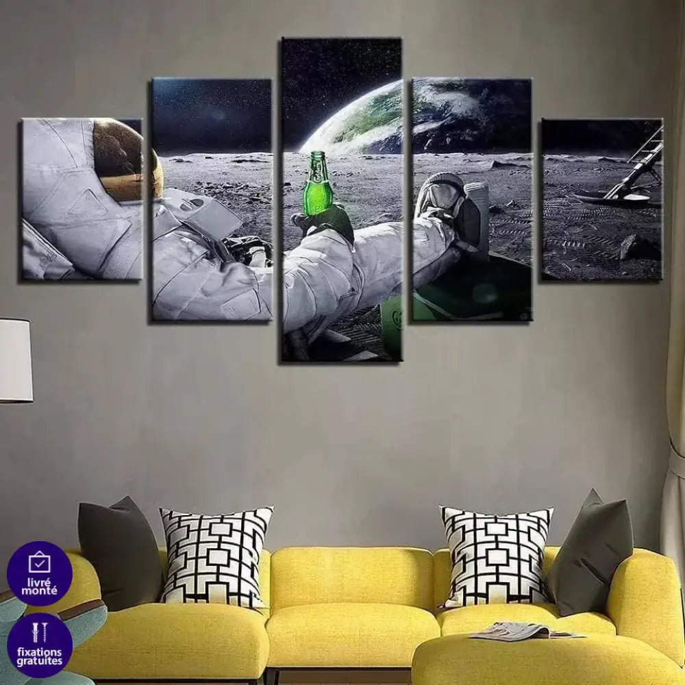 Tableau Univers Cool sur la Lune - Montableaudeco