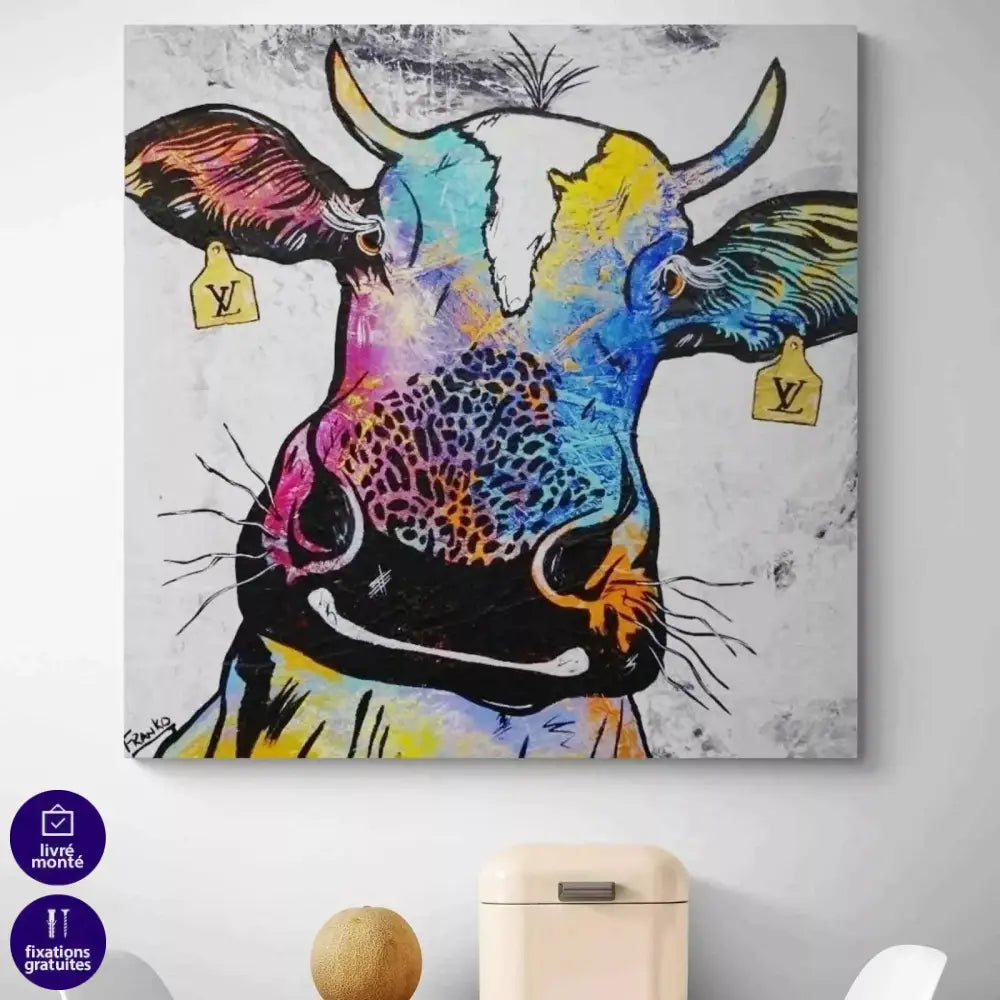 Tableau Vache Fashion - Montableaudeco
