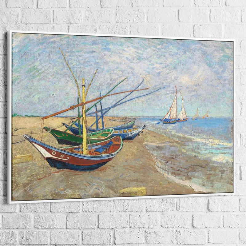 Tableau Vincent Van Gogh Bateau de Pêche à Saintes Maries - Montableaudeco