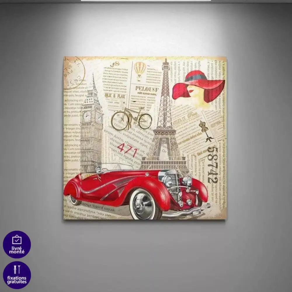 Tableau Vintage Ville Collection - Montableaudeco