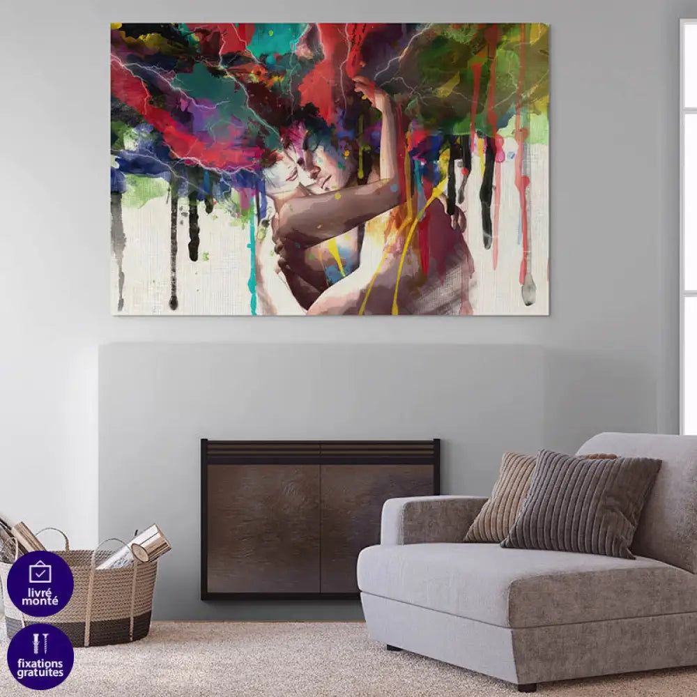 Tableaux Moderne le couple Amoureux Toile Imprimée